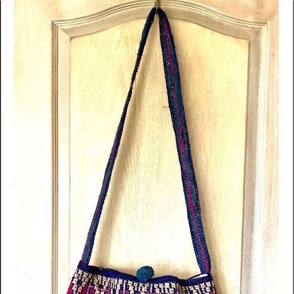 Free People Straw ToteBucket Bag Drawstring Tassel - Picture 5 of 8
